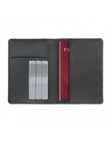Porta pasaporte de 2 tonos    