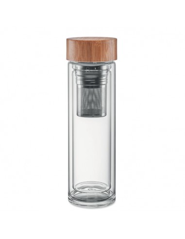 Botella de vidrio doble pared