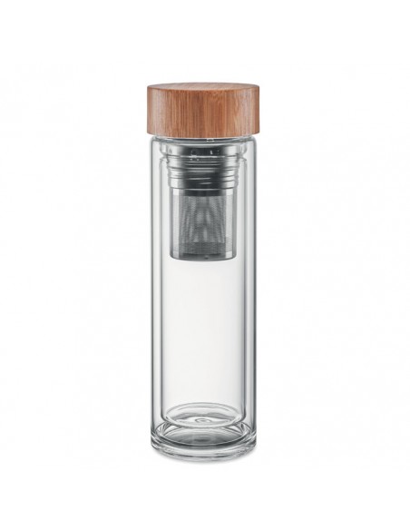 Botella de vidrio doble pared