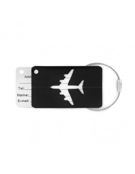 Identificador maleta aluminio.