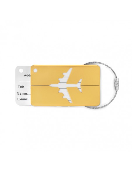 Identificador maleta aluminio.