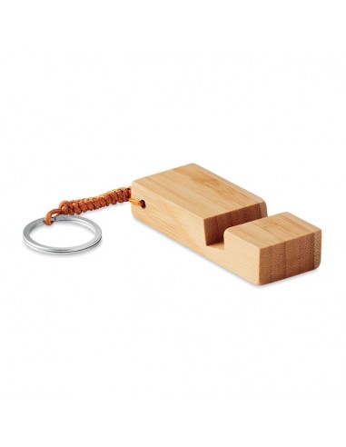 Llavero de bambú con soporte   