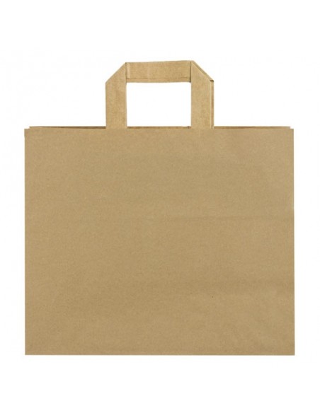 Bolsa papel asa plana