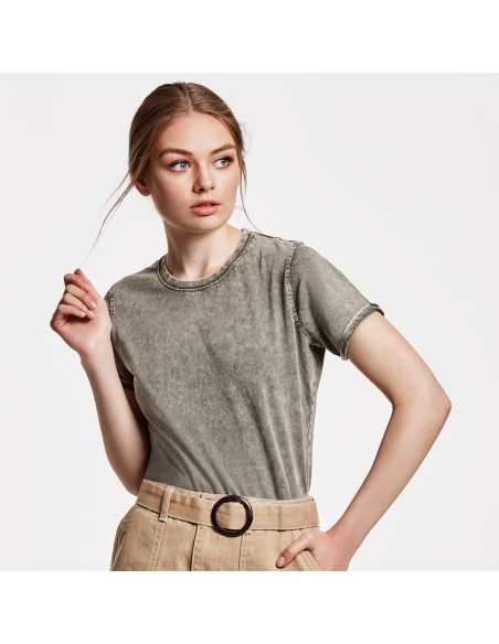 Camiseta chica efecto jeans