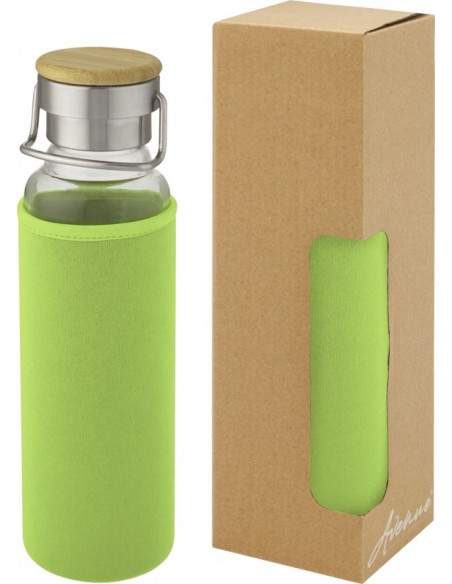 Botella de vidrio con funda de neopreno 