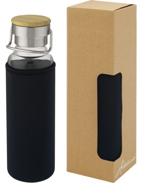 Botella de vidrio con funda de neopreno 