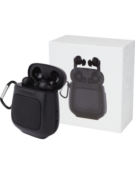 Altavoz y auriculares con emparejamiento automático