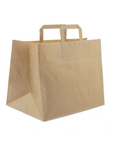 Bolsa papel asa plana